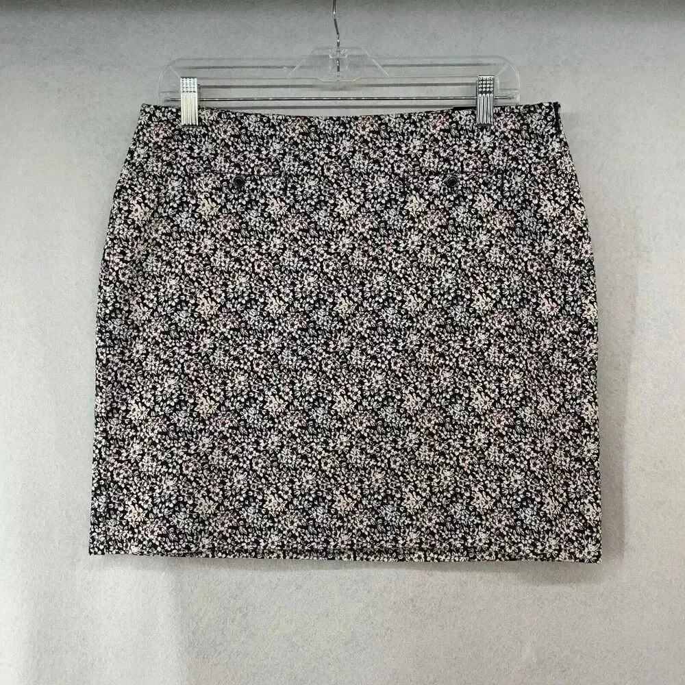 NWT‎ Banana Republic Floral Mini Skirt Women's Size 10 Navy Red White